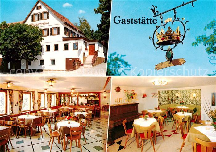 Neuwirtshaus Alfdorf Gaststaette Krone Gastraeume Wirtshausschild