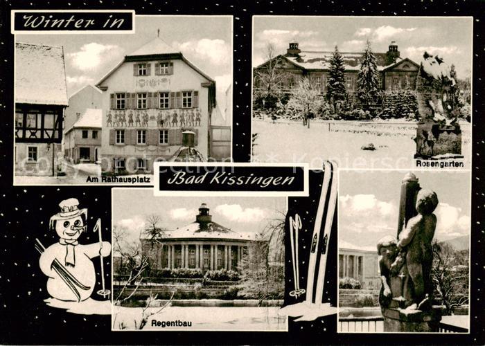 Bad Kissingen Am Rathausplatz Rosengarten Regentbau