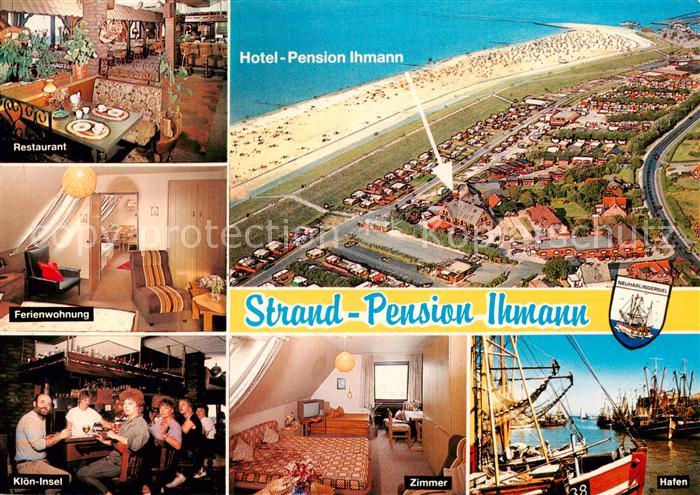 Neuharlingersiel Hotel und Strand Pension Ihmann Fliegeraufnahme Restaurant Feri