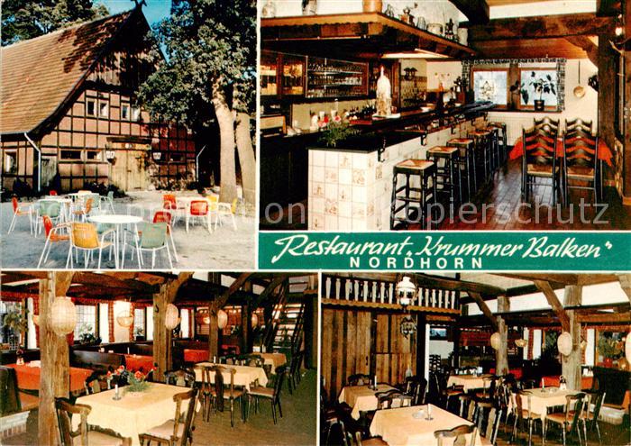 Nordhorn Restaurant Krummer Balken Gastraeume Bar Freiterrasse