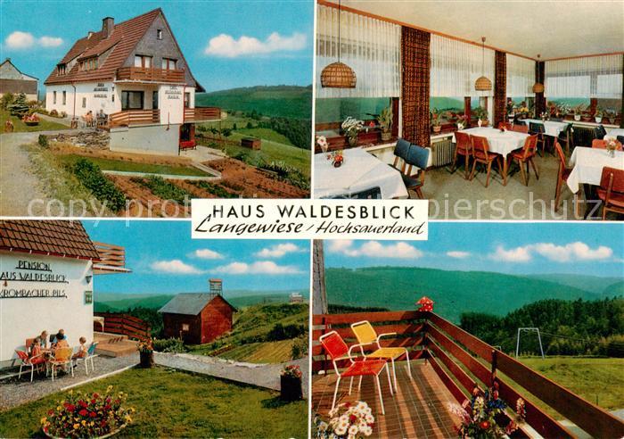 Langewiese Haus Waldesblick Gaststube Terrasse