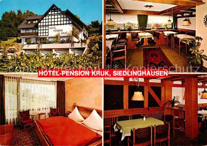 Siedlinghausen Winterberg Hotel Pension Kruk Gastraeume Zimmer