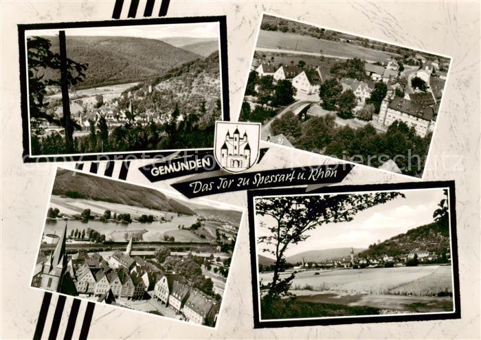 Gemuenden Main Panorama Kirche Ortsansicht