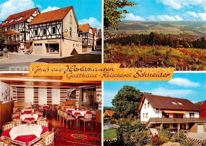 Herleshausen Gasthaus Fleischerei Schneider Gaststube Panorama