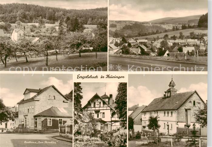 Engelsbach Ferienheim Franziska Ortsansicht Gasthaus Zum Paradies Dorfstrasse