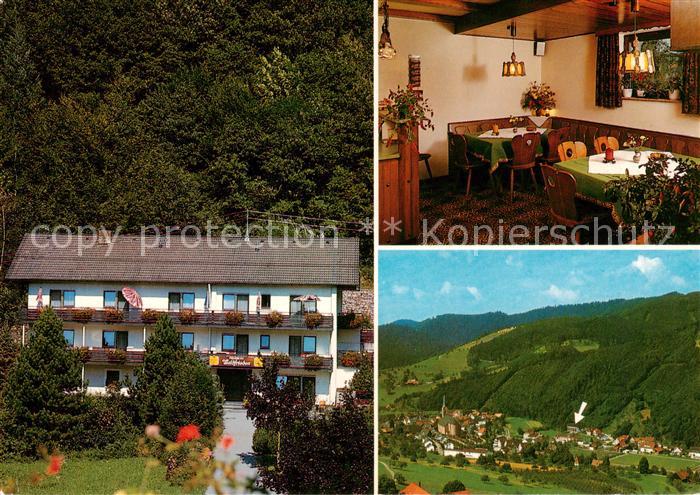 Oberharmersbach Pension Waldfrieden Gaststube Panorama