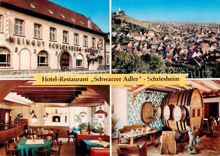 Schriesheim Hotel Restaurant Schwarzer Adeler Gastube Weinfass Panorama