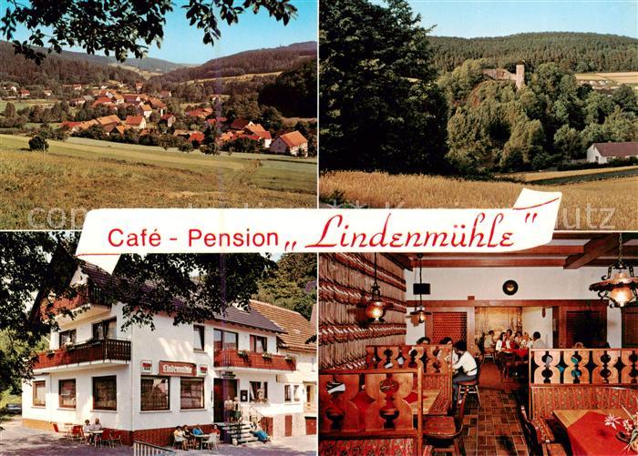 Wallenstein Panorama Burg Cafe Pension Lindenmuehle Gaststube Panorama