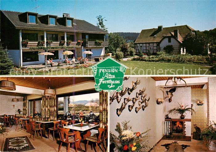 Sandebeck Pension Altes Forsthaus Gastraum Kaminzimmer