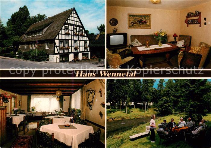 Wenholthausen Haus Wennetal Gaststube TV Raum Park