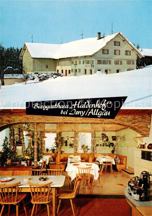 Isny Allgaeu Berggasthaus Haldenhof Gaststube