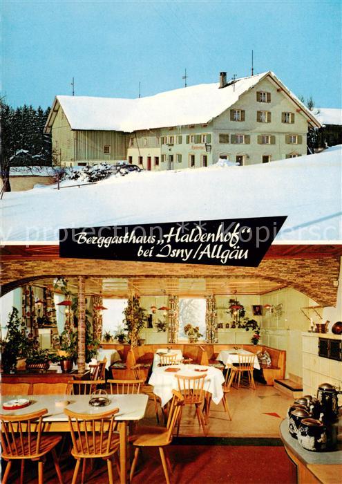Isny Allgaeu Berggasthaus Haldenhof Gastraum