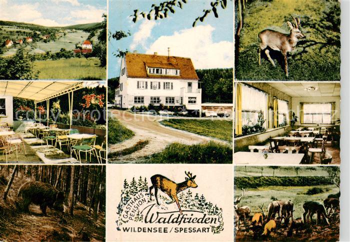 Wildensee Unterfranken Spessart Eschau Gasthaus Pension Waldfrieden Gastraeume W
