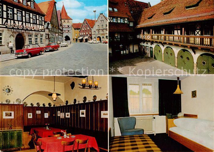 Lauf Pegnitz Gasthof Zum Wilden Mann Gaststube Zimmer Ortspartie