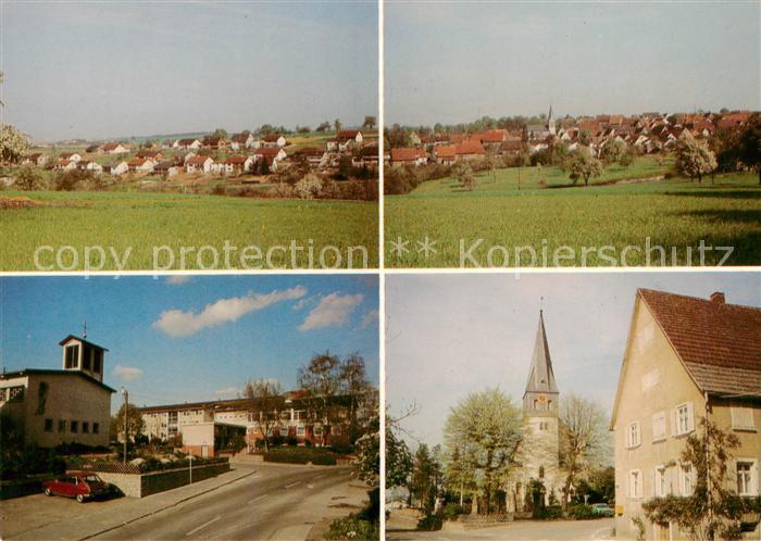 Hueffenhardt Panorama Ortsansicht Schule Kirche