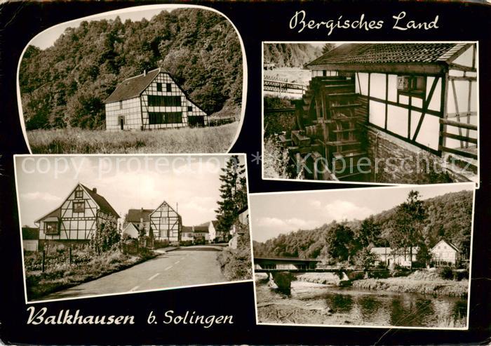 Balkhausen Solingen Teilansichten Muehle Bruecke