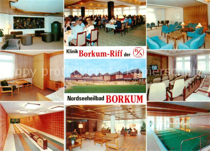 Borkum Nordseeheilbad Klinik Borkum Riff der BfA Gastraeume Speisesaal Foyer Hal