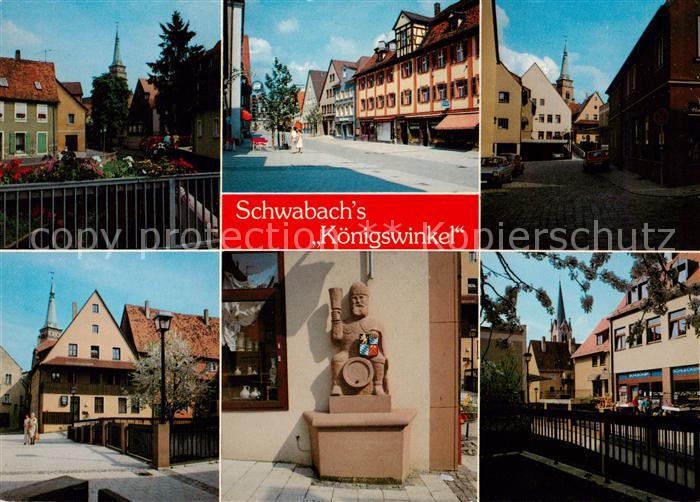 Schwabach Koenigswinkel Teilansichten Brunnen
