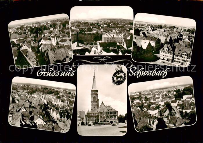 Schwabach Fliegeraufnahmen Kirche Rathaus