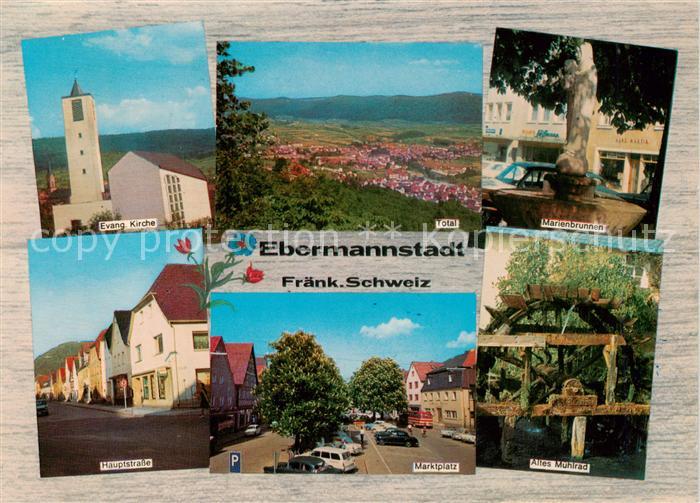 Ebermannstadt Ev Kirche Total Marienbrunnen Hauptstrasse Marktplatz Altes Muehlr