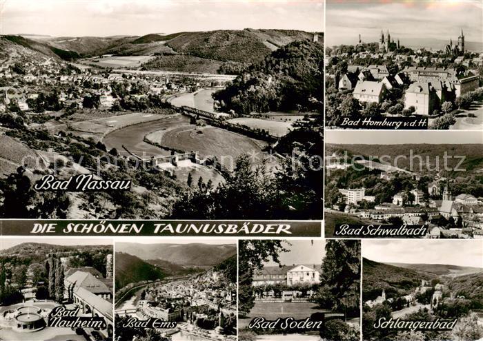 Bad Nassau Panorama Bad Homburg vdH Bad Schwalbach Bad Nauheim Bad Ems Bad Soden