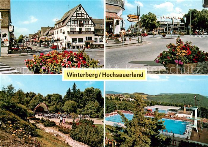 Winterberg Hochsauerland Ortspartien Musikpavillon Schwimmbad