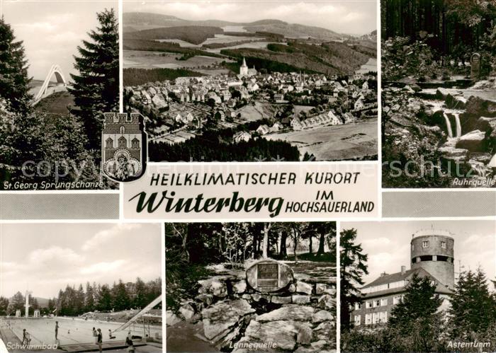 Winterberg Hochsauerland St Georg Sprungschanze Panorama Ruhrquelle Schwimmbad L