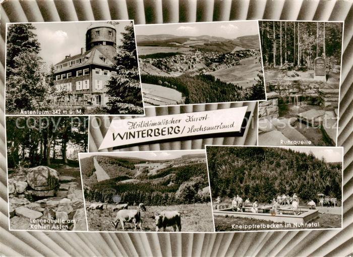Winterberg Hochsauerland Astenturm Panorama Ruhrquelle Lennequelle Kneipptretbec