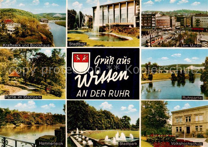 Witten  Ruhr Kraftwerk Bootshaus Stadtbad Markt Stadtpark Ruhrpartie Hammerteich