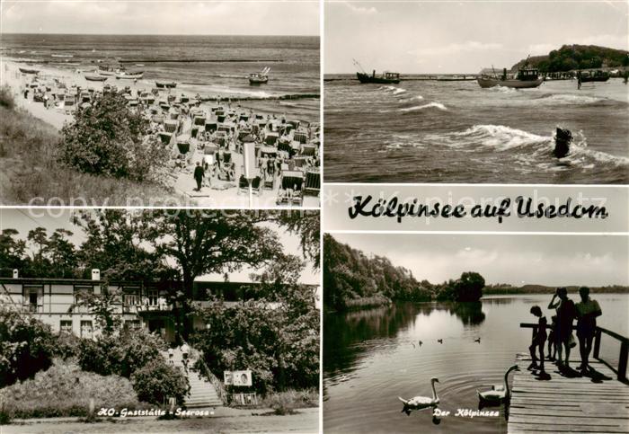 Koelpinsee Loddin Usedom Strandpartien HO Gaststaette Seerose Am Koelpinsee