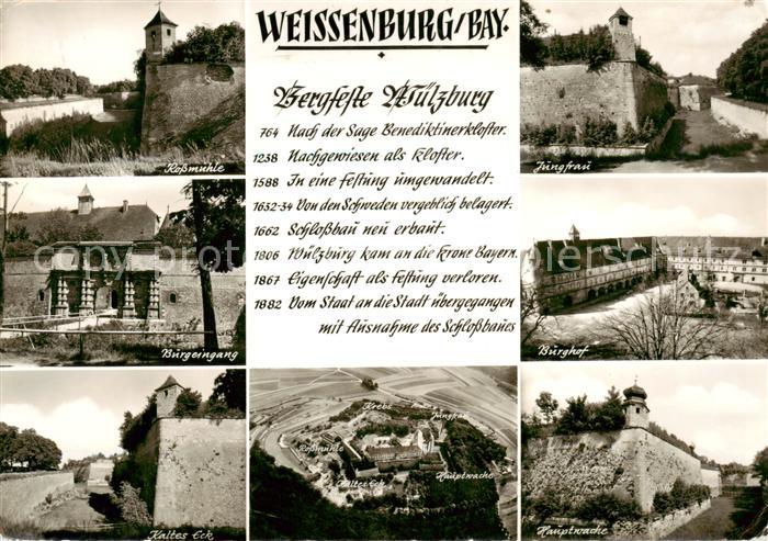 Weissenburg  Bayern Bergfeste Wuelzburg Rossmuehle Burgeingang Kaltes Eck Jungfr