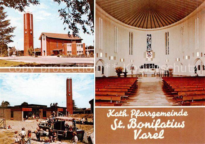 Varel Jadebusen Kath Pfarrgemeinde St Bonifatius Kirche Inneres Kinderspielplatz