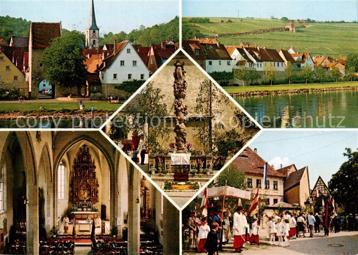 Frickenhausen Main Teilansichten Kirche Inneres Prozession