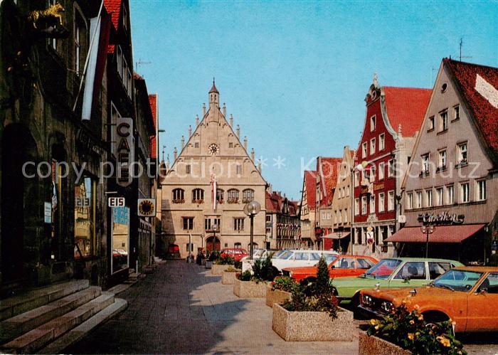 Weissenburg  Bayern Luitpoldstrasse und Rathaus