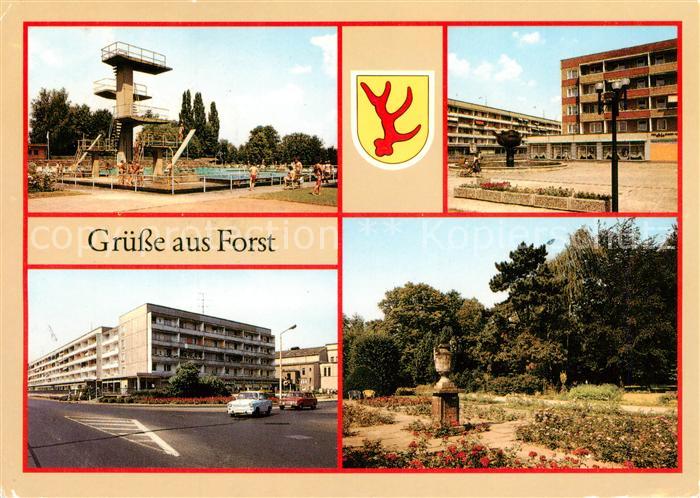Forst Lausitz Schwimmstadion Springbrunnen Berliner Strasse Im Rostengarten