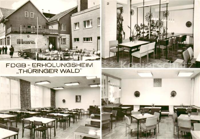 Georgenthal Gotha FDGB Erholungsheim Thueringer Wald Aussen Kantine Speiseraum W
