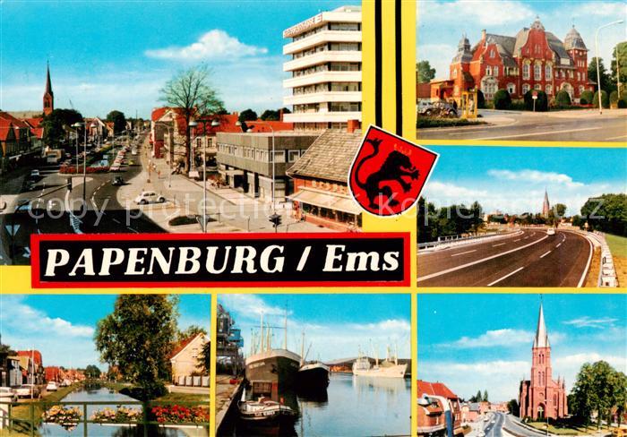 Papenburg Ems Teilansichten Emskanal Hafen Kirche