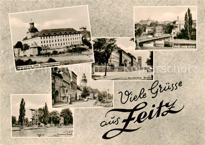 ZEITZ Sachsen-Anhalt Moritzburg Karl Marx Bruecke Geussnitzer Strasse Friedenspl