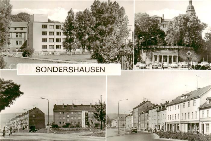 Sondershausen Thueringen Kreiskrankenhaus Markt mit Alter Wache Neubauten beim B