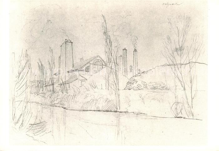 Eberswalde Walzwerk Bleistiftzeichnung