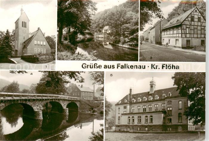 Falkenau Sachsen Kirche An der Floeha Ernst Thaelmann Strasse Floehabruecke Kind