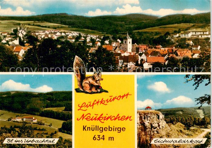 Neukirchen Knuellgebirge Panorama Urbachtal Eichwaldskopf