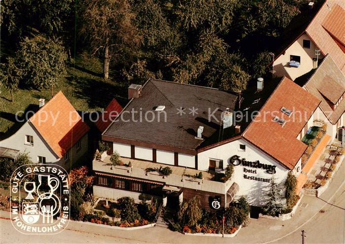 Eschental Kupferzell Hotel Restaurant Cafe Guenzburg Fliegeraufnahme