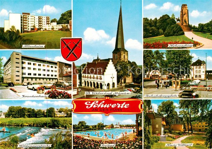 Schwerte Altenheim Krankenhaus Wildwasserstrecke St Viktor und Museum Hohensybur