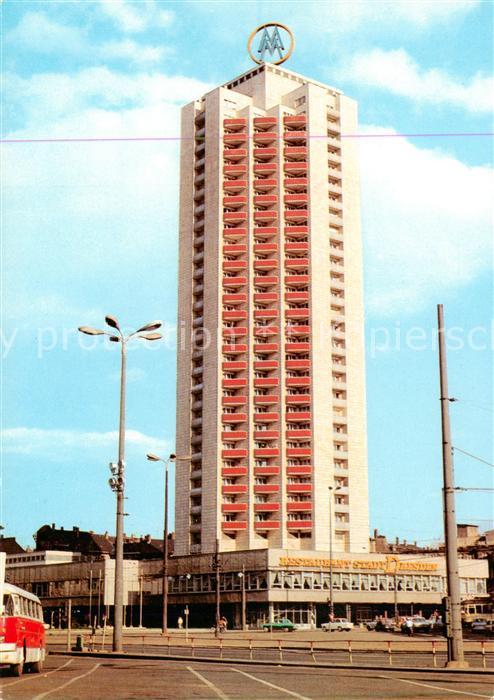 LEIPZIG Sachsen Wohnhochhaus Wintergartenstrasse mit Restaurant Stadt Dresden