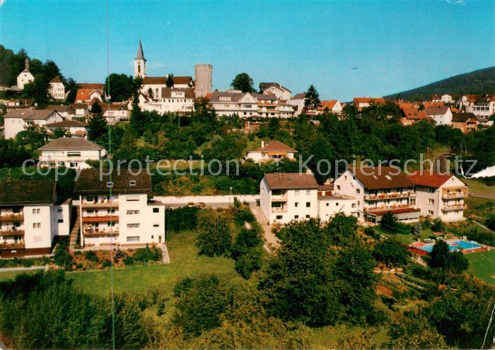 Lindenfels Odenwald Haus Karina Kirche Turm Panorama