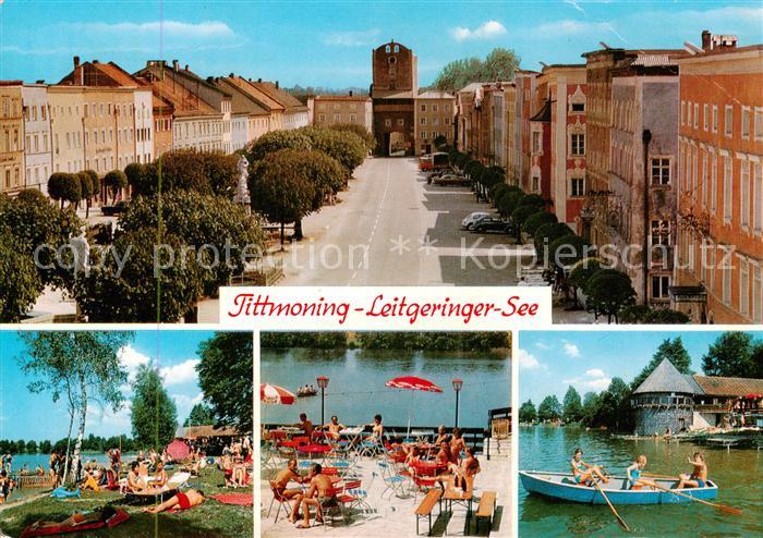 Tittmoning Salzach Ortspartie Leitgeringer See Teilansichten