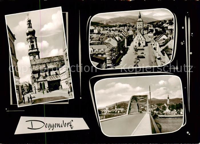 Deggendorf Donau Kirche Rathaus Bruecke