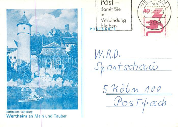 Wertheim Main Kittsteintor mit Burg