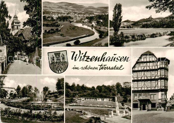 Witzenhausen Ortsansichten Panorama Schwimmbad Fachwerkhaus